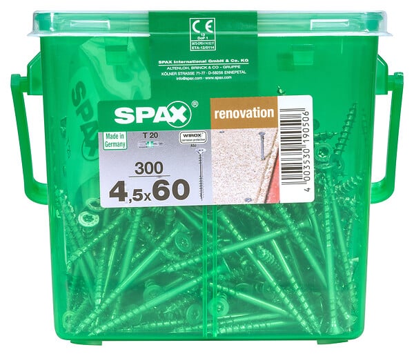 SPAXFRANCE - SPAX RENOVATION 4.5x60 WIROX TX 300 PC - large