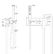 VALAZ - Kit de douche à encastrer TILSO noir mat - vignette