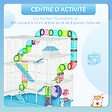 PAWHUT - Grande cage à hamsters 5 niveaux - tunnels, abreuvoir, roue, maisonnette, échelles - dim. 59L x 36l x 69H cm - métal PP bleu blanc - vignette