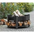 COOK KING - Brasero de jardin SOLAFA avec range bois en acier - vignette