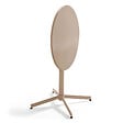 OVIALA - Ensemble table ronde et 2 chaises de jardin bistrot en métal taupe - Palavas - vignette