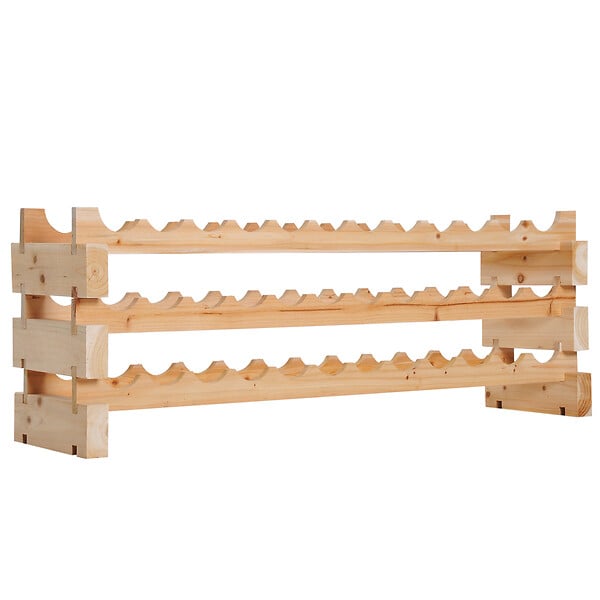 HOMCOM - Homcom Étagère À Bouteilles Casier À Vin Range Bouteilles Horizontal 6 Niveaux 72 Bouteilles Max. Dim. 114l X 28l X 80h Cm Bois De Pin Massif - large