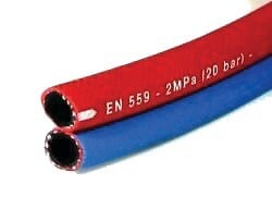 GCE CHARLEDAVE - Tuyau de gaz en caoutchouc simple diamètre 10x16mm pour oxygène, longueur 20m, 20 bars - WELDLINE - W000010067 - large