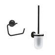 GROHE - Grohe START set porte-balai de WC + dérouleur de papier mural, noir mat (411852430-GroheBlackSet1) - vignette
