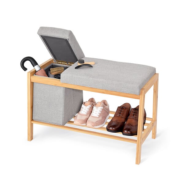 AFGFRANCE - Banc avec rangement chaussures - large