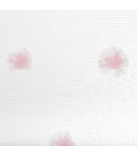 ATMOSPHERA - Rideau Voilage multi Pompons Rose 140 x 240 cm - large