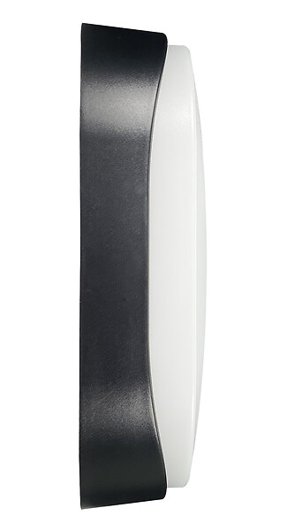 TIBELEC - Hublot ovale extérieur LED ALUDRA Noir IP54 8W - large