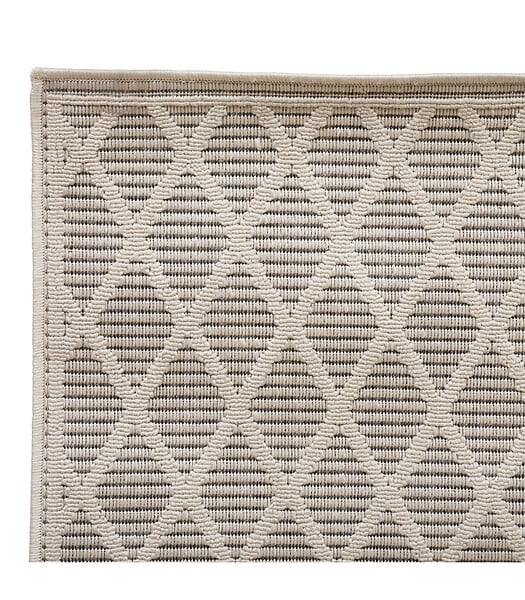 ATMOSPHERA - Tapis extérieur ou intérieur en polypropylène Gris tissé losanges 120 x 170 cm - large