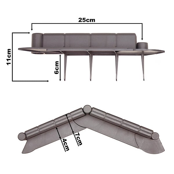 TIMBELA - Bordure De Jardin Décorative En Plastique Marron - 10 M De Long X 6 Cm De Haut - large