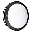 TIBELEC - COXA Hublot rond alu gris IP54 sans lampe 2x23W max E27 - D.300 X H.80 - vignette