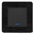 ZENITECH - Interrupteur simple complet va et vient à voyant 10A - métal Noir brossé - Kouro - Zenitech - vignette