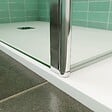 AICA SANITAIRE - AICA paroi de douche 70x200cm avec retour pivotant 50x200cm en 8mm verre securit, paroi de douche à l'italienne avec une barre de fixation 70-120cm en cylindrique - vignette