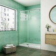 AICA SANITAIRE - AICA porte de douche coulissante 120x190cm verre sablé au centre avec l'amortisseur porte coulissante - vignette