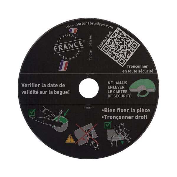 NORTON - Disque ébarber tronçonner - Tous matériaux Extreme - 115mm - large