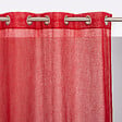 ROCLE - Voilage en polyester Ushuaia - Rouge - L.140xl.240cm - vignette