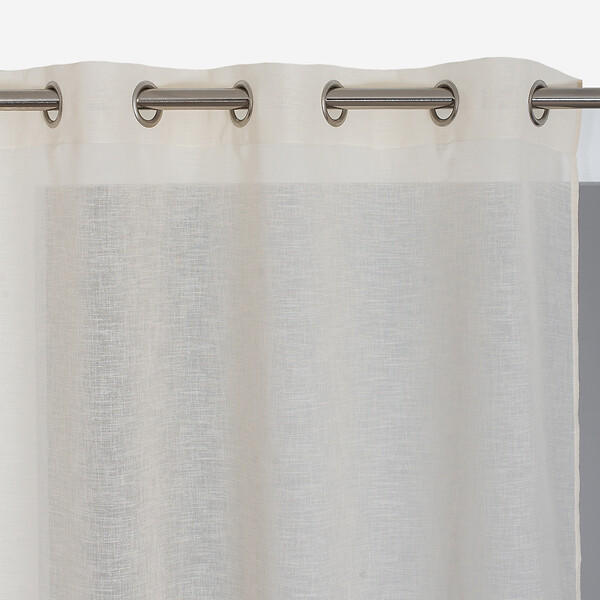 ROCLE - Voilage Romane en polyester - Ivoire - L.140xH.240cm - large