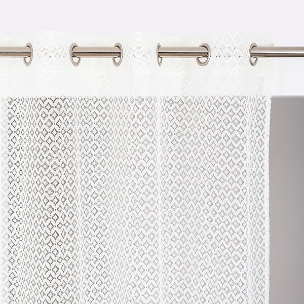 ROCLE - Voilage Leslie polyester à œillets - Ivoire - L.240xl.140cm - large