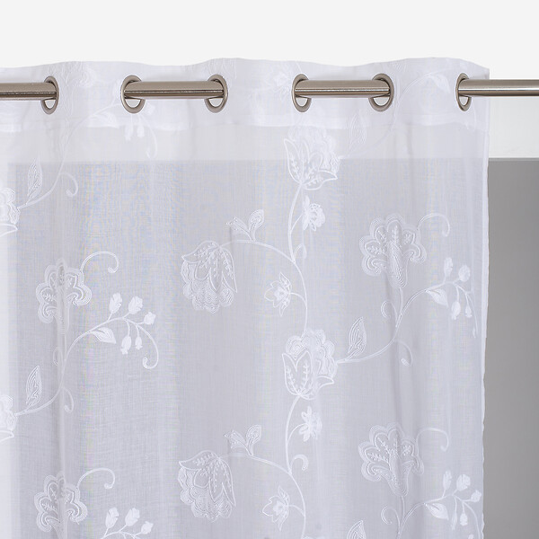 ROCLE - Rideau Matriochka blanc - L.140xH.240cm - large