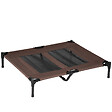 PAWHUT - Lit sur pieds pour chien chat lit de camp animal lit surélevé Oxford textilène micro-perforé dim. 92L x 76l x 18H cm marron - vignette