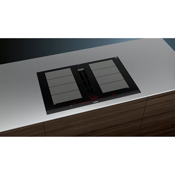 SIEMENS - table de cuisson aspirante induction 80cm 4 feux 7400w noir - ex875lx67e - large
