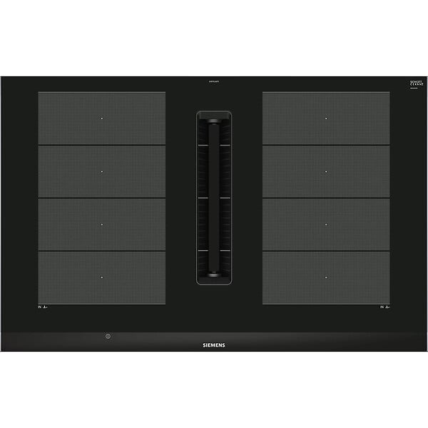 SIEMENS - table de cuisson aspirante induction 80cm 4 feux 7400w noir - ex875lx67e - large
