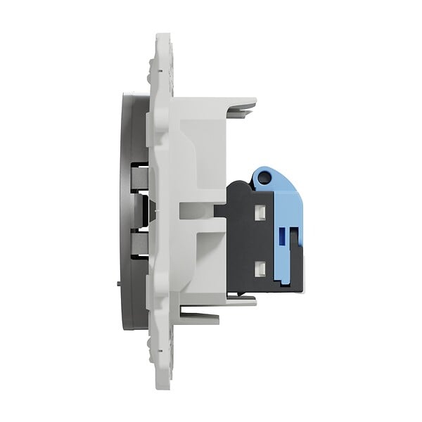 SCHNEIDER ELECTRIC - Prise RJ45 Alu Cat 6 STP - Odace - Aluminium - à visser - large
