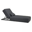 OVIALA - Bain de soleil avec coussin inclinable 5 positions gris - Havana - vignette