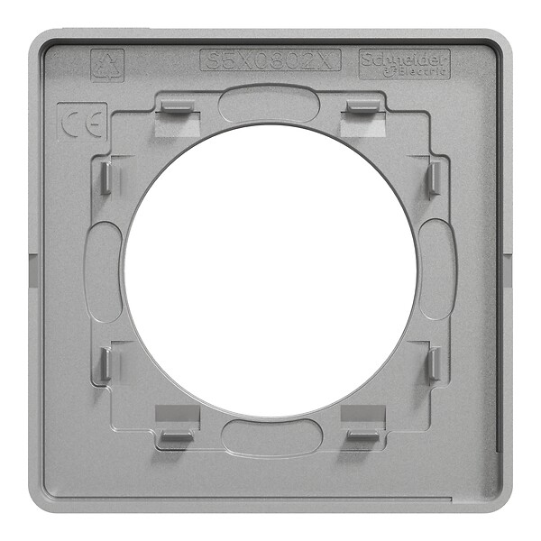SCHNEIDER ELECTRIC - Odace Touch, plaque Wenge avec liseré Alu 1 poste - large