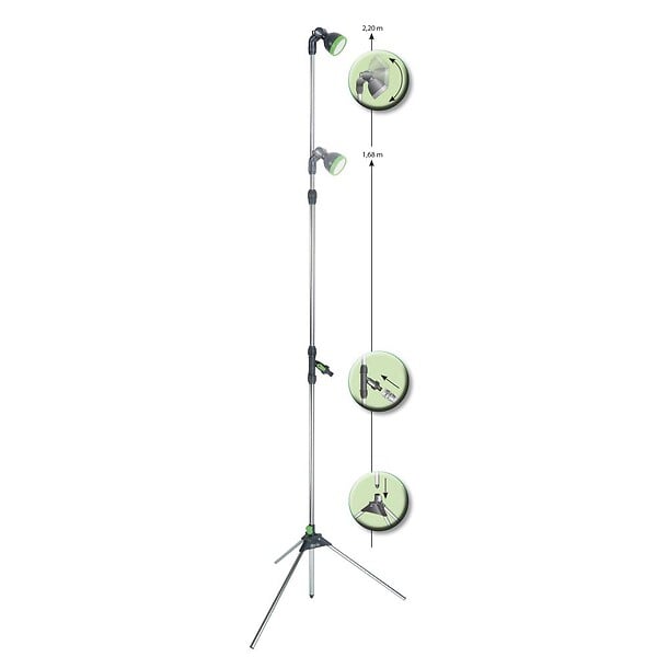RIBIMEX - Douche de jardin aluminium anodisé - large