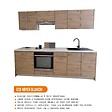 CUISINEANDCIE - Cuisineandcie - Meuble bas de cuisine Eco Noyer Blanchi 1 porte L 40 cm - vignette