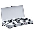 INTEC - Réchaud à gaz 3 feux 4100W - Brûleurs fonte Amovibles Grille et Couvercle - Plaque de Cuisson Gaz Butane ou Propane GOLD - vignette