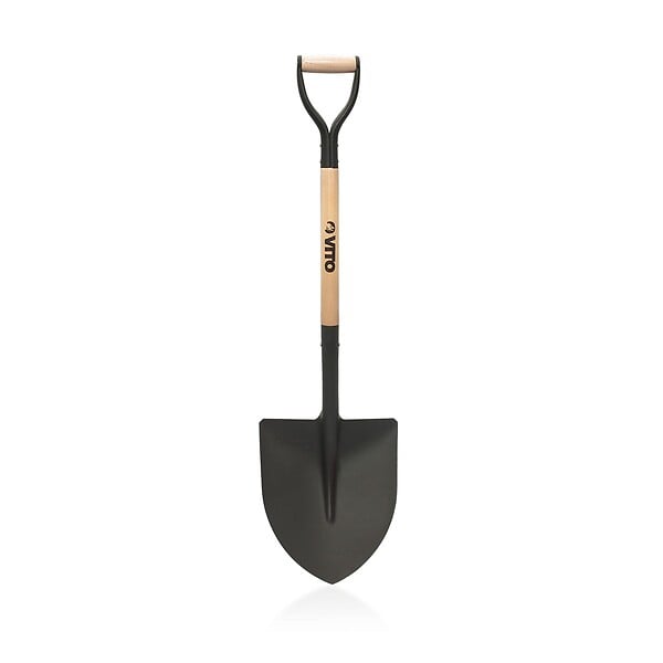 VITO - Pack 4 outils de jardin Acier Manche en Bois Fourche + Pelle carrée + Pelle ronde + Bêche VITO - large