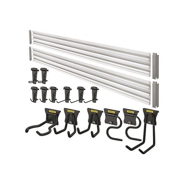 STANLEY - Ensemble de 2 rails 120 cm de rangement 18 accessoires STST22000 STANLEY - large
