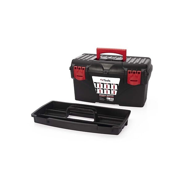 ITOOLS - Pack 5 outils ITOOLS meuleuse + perceuse + visseuse + scie circulaire + scie sauteuse et Boite à outils Itools 18' - large