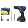 GOODYEAR - Perceuse visseuse à percussion 20V Brushless Batterie lithium 2,0Ah + 11 Accessoires Malette GOODYEAR - vignette