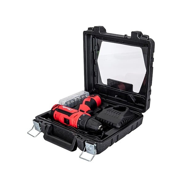 VITO - Visseuse sans fil 12V Batterie Lithium 1.5Ah LED + Coffret 6 embouts de vissage + 6 forets + Adaptateur VITO - large