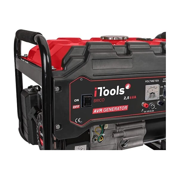 ITOOLS - Groupe électrogène 2500W Moteur Essence 4T 6.5 CV 196 cm³ Protection AVR Autonomie 13h ITOOLS - large