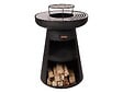 PURLINE - Barbecue rond avec plaque d'acier ronde et grille - vignette