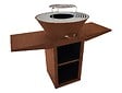 PURLINE - Barbecue avec plaque ronde, grill et support - vignette