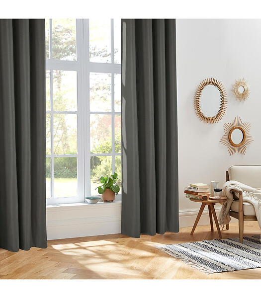 ATMOSPHERA - Rideau à œillets Isolant Gris foncé 140 x 260 cm - large