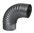 TEN - Coude plissé à 90° aluminié 125 mm - TEN - 372125 - vignette