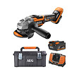 AEG - Pack AEG 18V - Meuleuse Brushless 125 mm - Batterie 4.0 Ah - Chargeur - Caisse de rangement - vignette