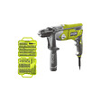RYOBI - Pack RYOBI Perceuse à percussion RPD1010K - 1010W - Coffret de 127 accessoires - RAK127DDSD - vignette