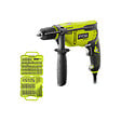 RYOBI - Pack RYOBI - Perceuse à  percussion - RPD800-K - 800W - Coffret RAK127DDSD 127 accessoires de vissage perçage - vignette