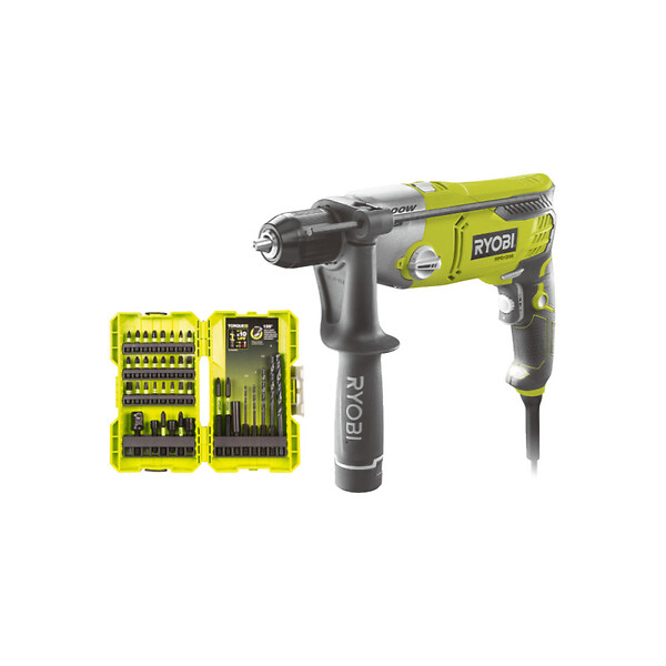 RYOBI - Pack RYOBI Perceuse à percussion RPD1200-K - 1200W - Coffret de 38 accessoires - RAK38DSDI2 - large