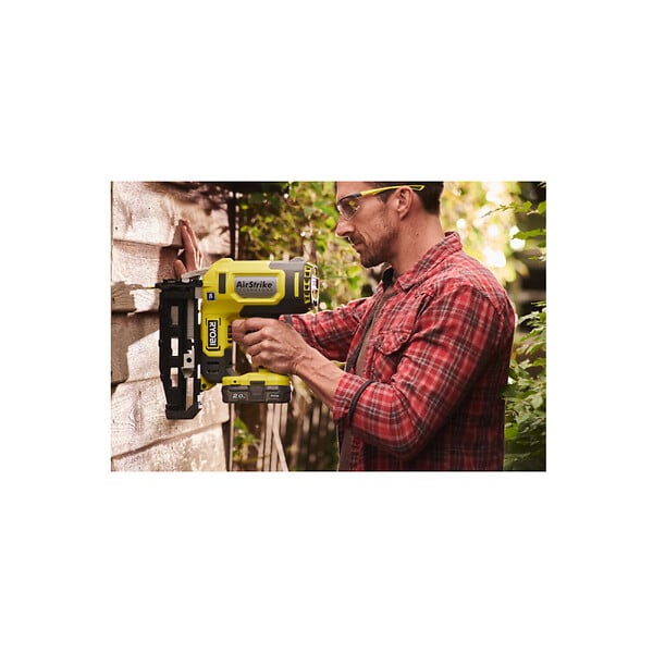 RYOBI - Pack RYOBI Cloueur de finition à air comprimé R16GN18-0 - 18 V One+ - 1 batterie 2.0Ah - 1 chargeur rapide RC18120-120 - large