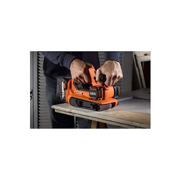 AEG - Pack AEG 18V - Ponceuse à  bande Brushless 75mm - Batterie 4.0 Ah - Chargeur - large