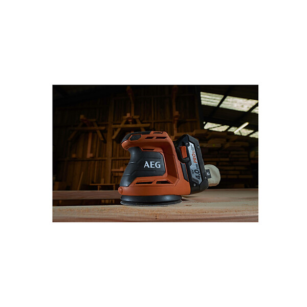 AEG - Pack AEG 18V - Ponceuse excentrique 125mm - Batterie 4.0 Ah - Chargeur - large