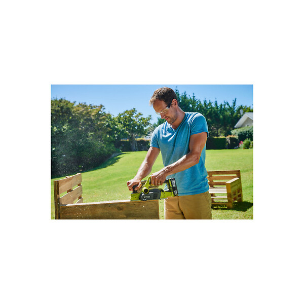 RYOBI - Pack RYOBI Rabot R18PL-0 - 18V One+ - 82mm - 1 batterie 2.0Ah - 1 chargeur rapide RC18120-120 - large