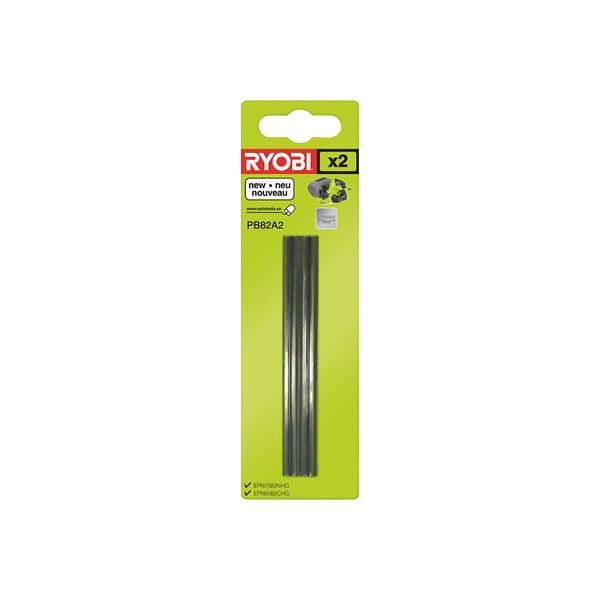 RYOBI - Pack RYOBI - Rabot R18PL-0 - 18V One+ - 82mm - sans batterie ni chargeur - Jeu de 2 fers jetables carbure PB82A2 - large